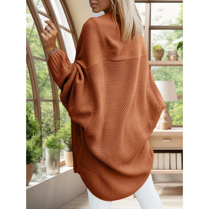 Strickcardigan mit offener Vorderseite