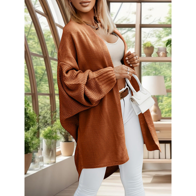 Strickcardigan mit offener Vorderseite